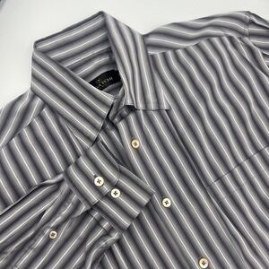 Bugatchi Uomo‎ Men's Striped Long Sleeve Button Down Dress Shirt Size Medium